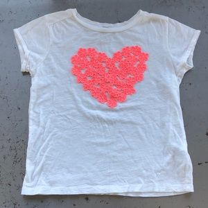 Forever 21 flower heart T shirt